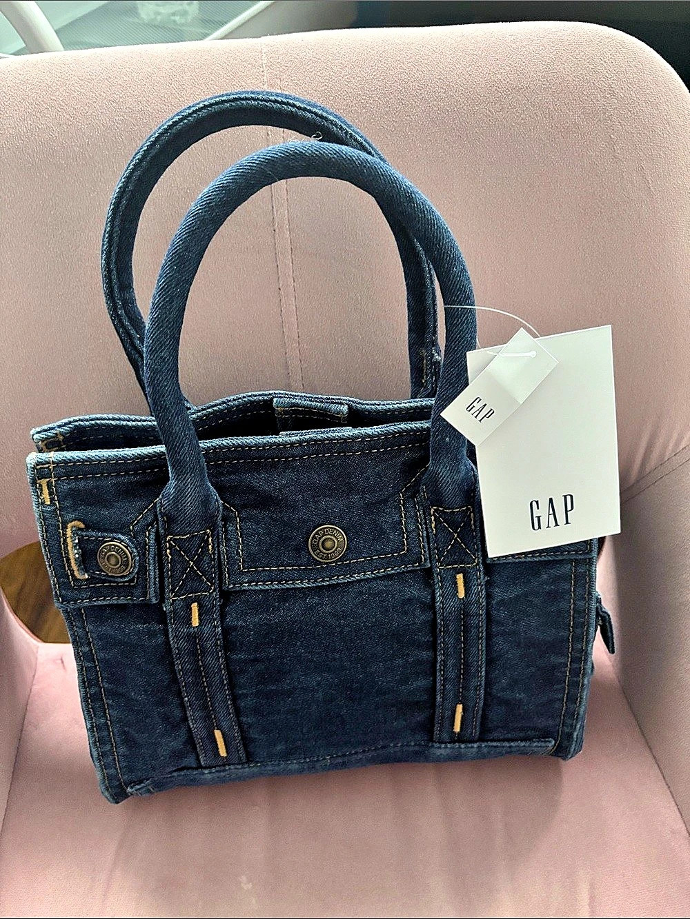 GAP Small Denim Five Pocket Tote Blue NWT
